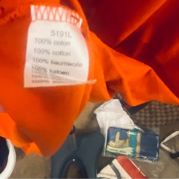 VINTAGE LACOSTE T SHIRT LIMITED EDT SZ9 XXL 5191L ORANGE BLUE PIT 24 LENGTH 30 - Picture 7 of 9